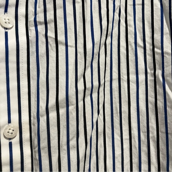 Sean John Black Blue White Stripe Button Down - Picture 3 of 5